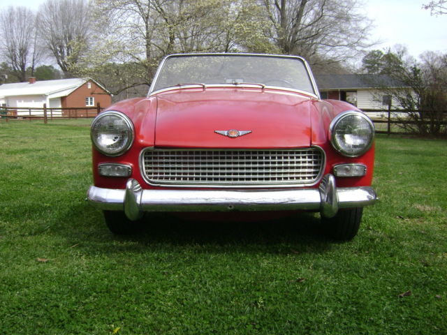 1962 Red Austin Healey Sprite Convertible