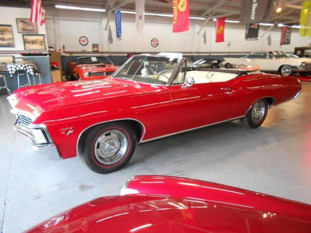 1967 Red Chevrolet Impala Convertible
