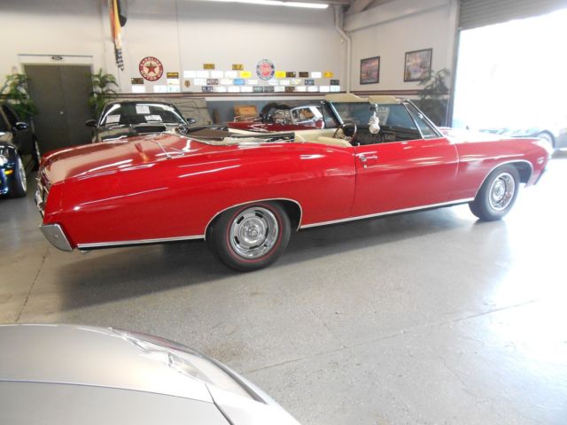 1967 Red Chevrolet Impala Convertible