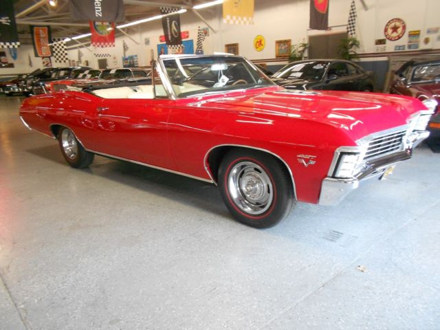 1967 Red Chevrolet Impala Convertible