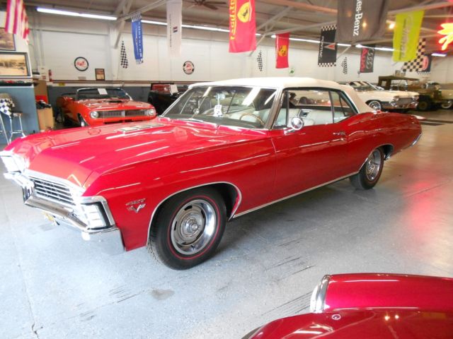1967 Red Chevrolet Impala Convertible