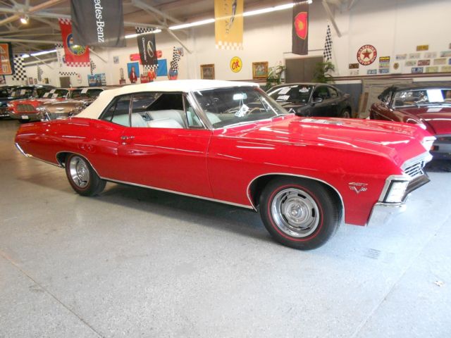 1967 Red Chevrolet Impala Convertible