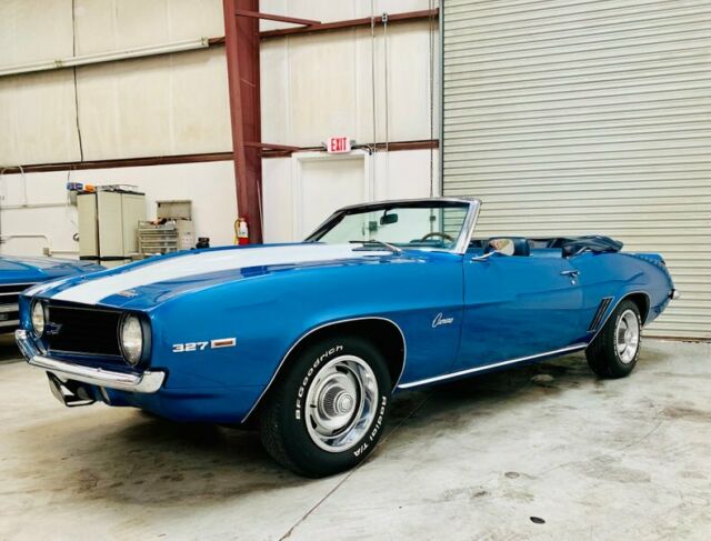 1969 Blue Chevrolet Camaro Convertible