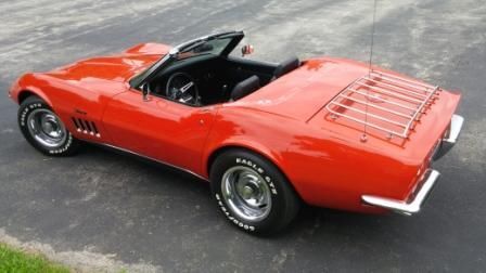 1969 Red Chevrolet Corvette Convertible