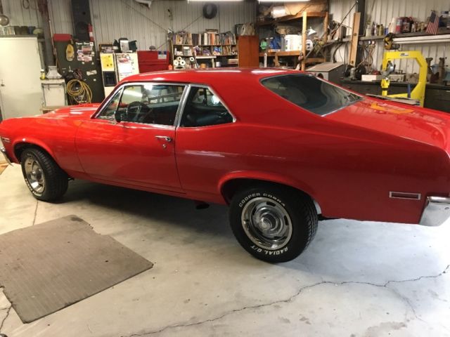 1972 Red Chevrolet Nova Coupe