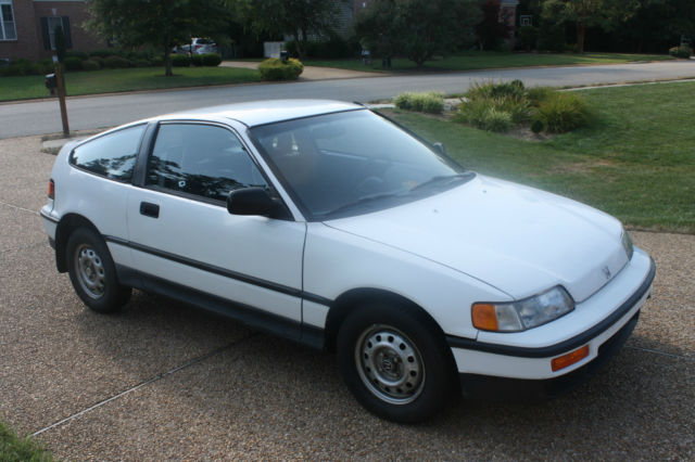1991 White Honda CRX Hatchback