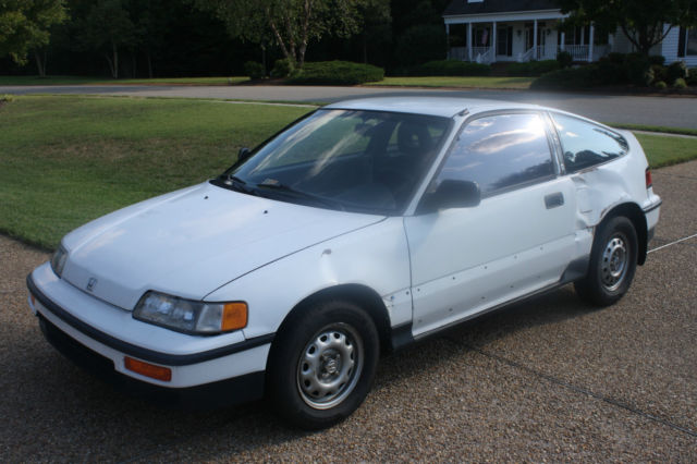 1991 White Honda CRX Hatchback