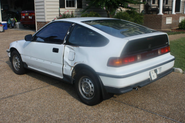 1991 White Honda CRX Hatchback