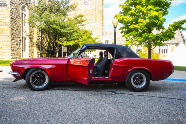 1968 Red Ford Mustang Convertible