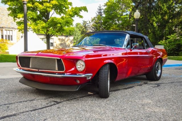 1968 Red Ford Mustang Convertible