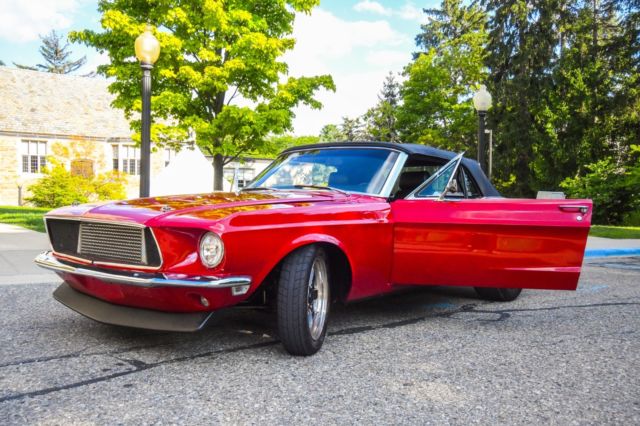 1968 Red Ford Mustang Convertible