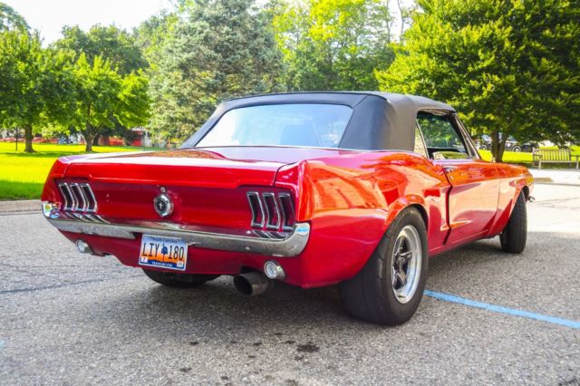 1968 Red Ford Mustang Convertible