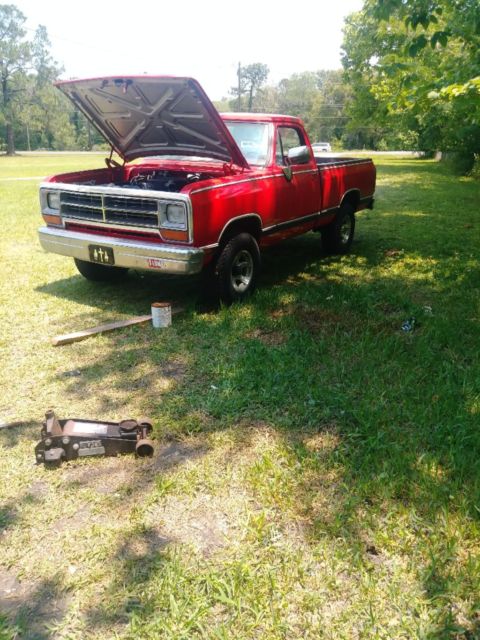 1988 Red Dodge Other Pickups Standard Cab Pickup
