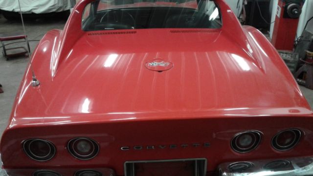 1971 Red Chevrolet Corvette stingray