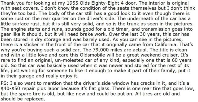 1955 Blue and White Oldsmobile Eighty-Eight Coupe