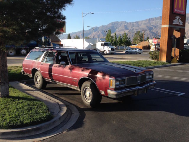 1988 Burgundy Oldsmobile Custom Cruiser Wagon