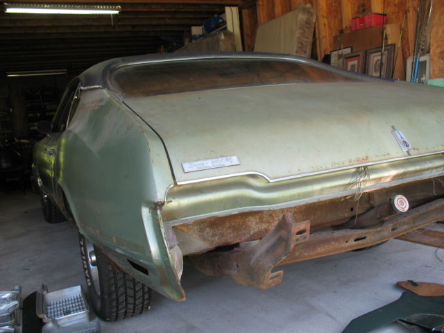 1970 Green Oldsmobile Cutlass 2 dr hardtop