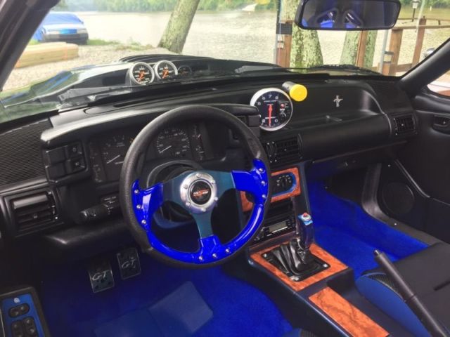 1990 Blue Ford Mustang Convertible