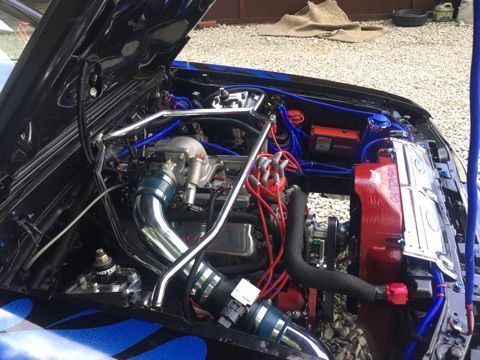 1990 Blue Ford Mustang Convertible