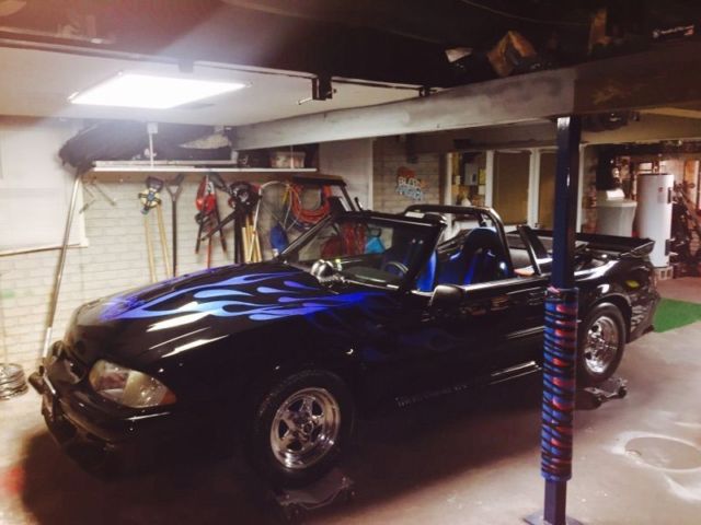 1990 Blue Ford Mustang Convertible