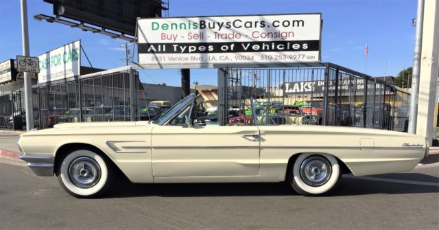 1965 White Ford Thunderbird Convertible