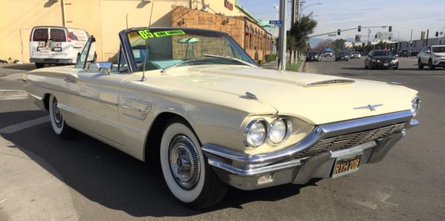 1965 White Ford Thunderbird Convertible