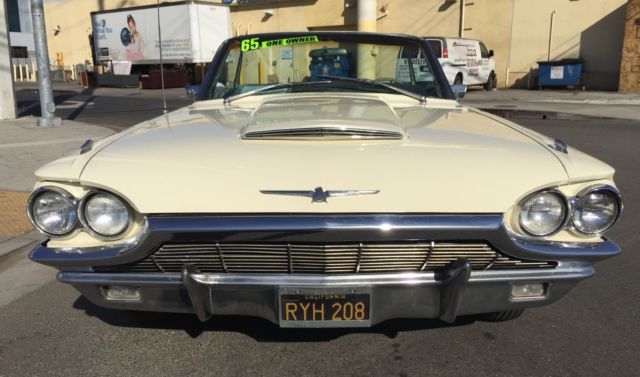 1965 White Ford Thunderbird Convertible