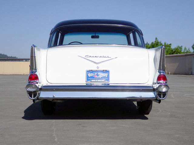 1957 Black and White Chevrolet Bel Air/150/210 2 door Sedan
