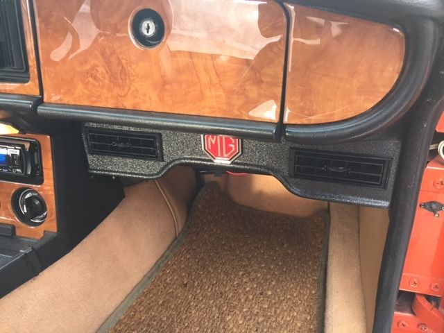 1977 vermillion MG MGB Convertible