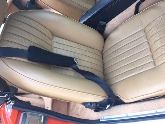 1977 vermillion MG MGB Convertible