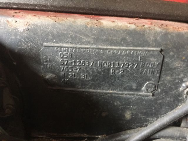 1967 RED Chevrolet Camaro Coupe