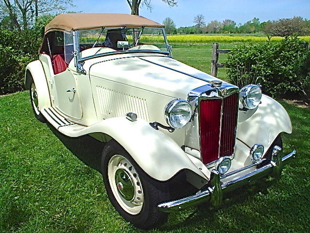 1953 MG White MG T-Series Convertible