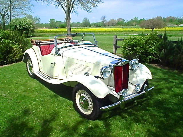 1953 MG White MG T-Series Convertible
