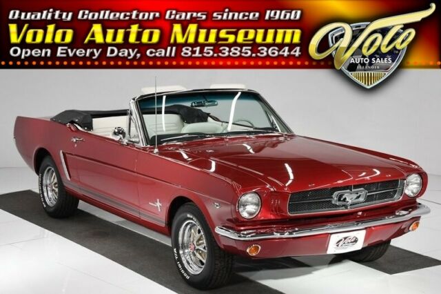 1965 Burgundy Ford Mustang Convertible