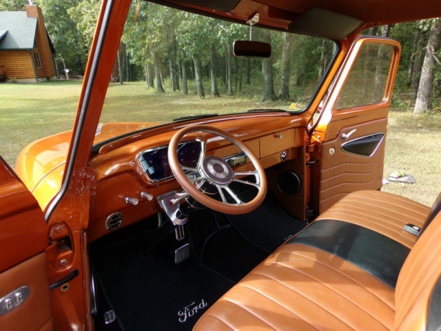 1953 custom atomic orange fade to candy cherry, to blk. Ford F-100