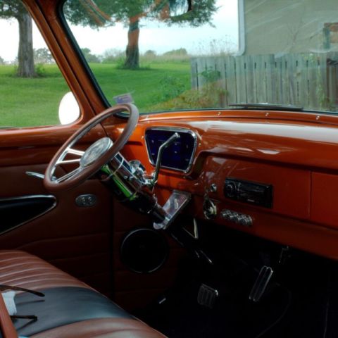 1953 custom atomic orange fade to candy cherry, to blk. Ford F-100