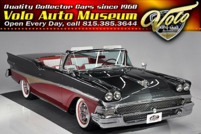 1958 Burgundy Ford Fairlane Convertible