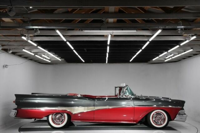 1958 Burgundy Ford Fairlane Convertible
