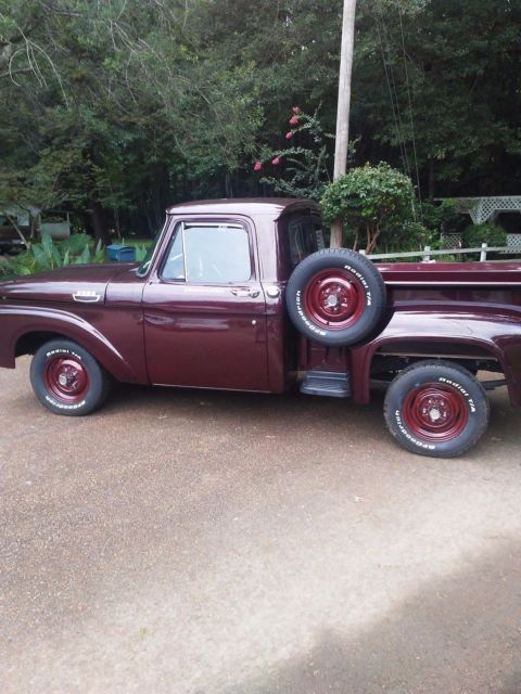 1962 Burgundy   GOLD FLAKE Ford F-100 STEPSIDE  PICKUP