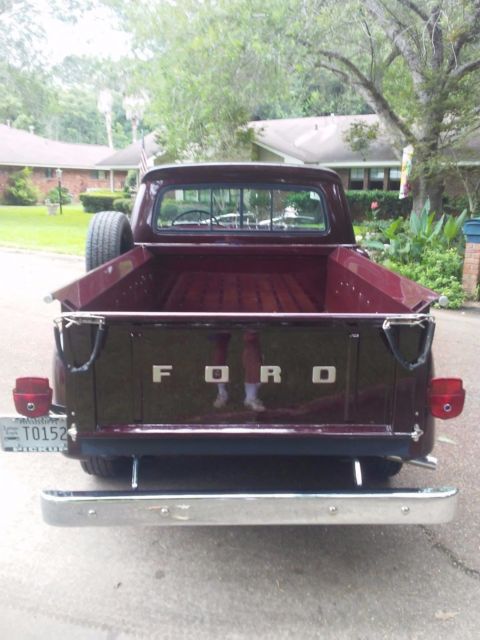 1962 Burgundy   GOLD FLAKE Ford F-100 STEPSIDE  PICKUP
