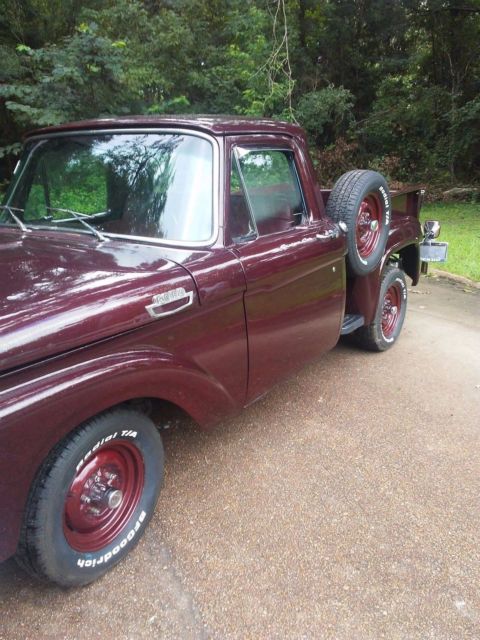 1962 Burgundy   GOLD FLAKE Ford F-100 STEPSIDE  PICKUP