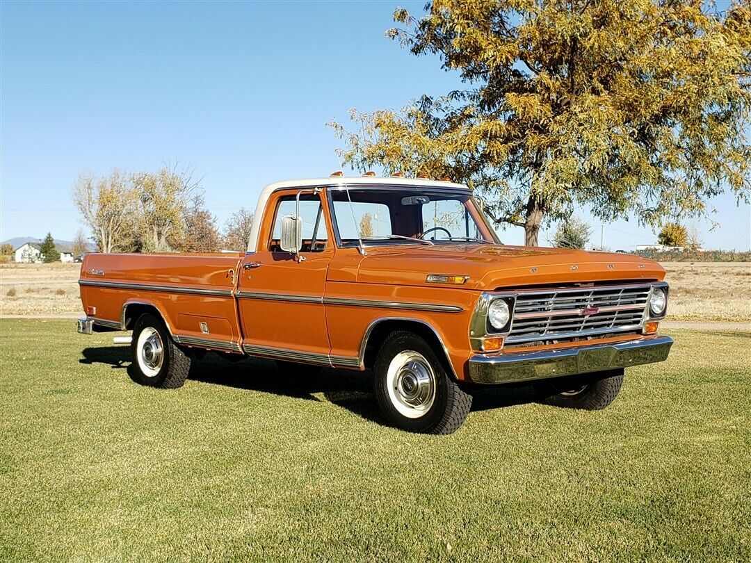 1969 Orange Ford F-250 Standard Cab Pickup