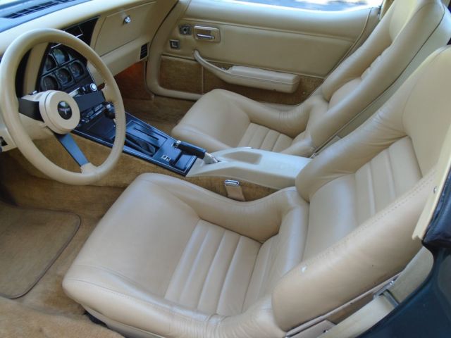 1980 Dark Green Metallic Chevrolet Corvette Coupe = T Tops