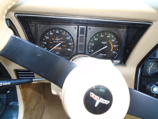 1980 Dark Green Metallic Chevrolet Corvette Coupe = T Tops