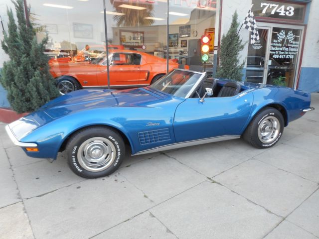 1971 Blue Chevrolet Corvette Convertible