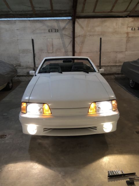 1988 White Ford Mustang Convertible