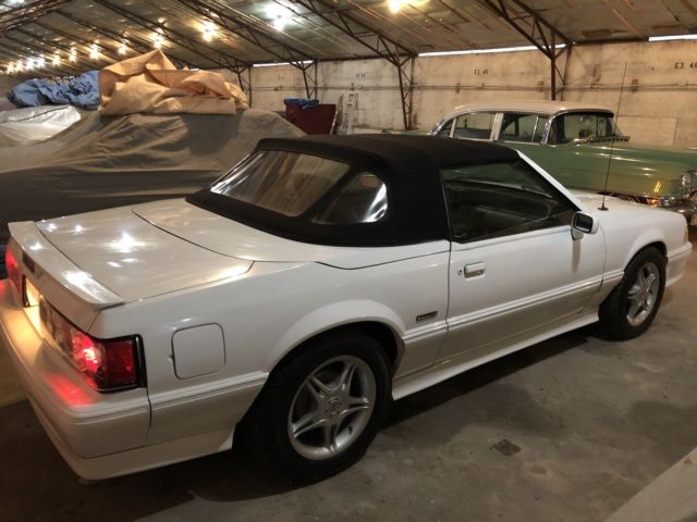 1988 White Ford Mustang Convertible