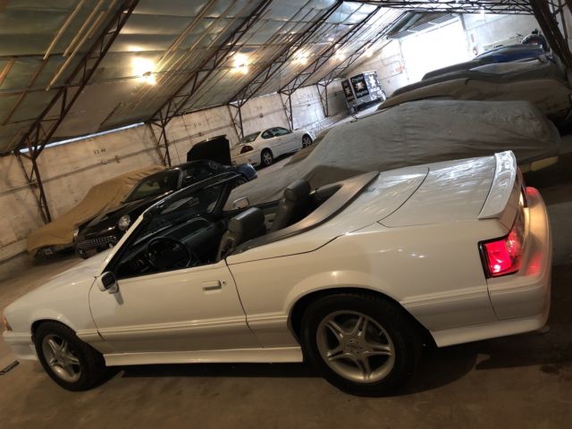 1988 White Ford Mustang Convertible