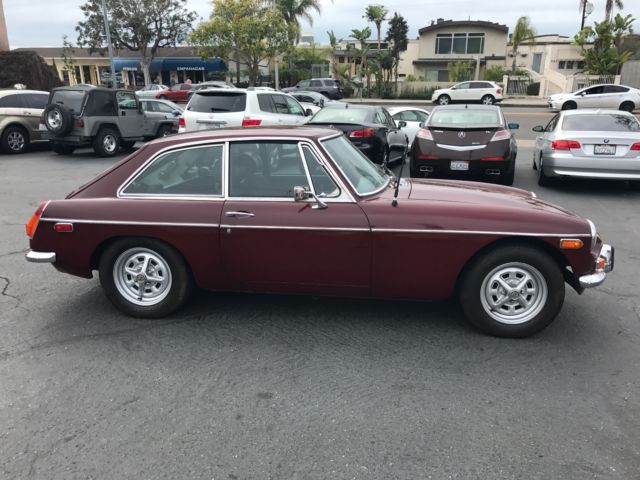 1973 Maroon MG MGB Hatchback