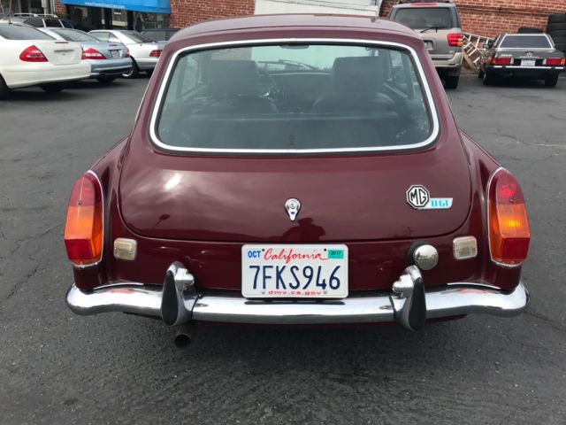 1973 Maroon MG MGB Hatchback